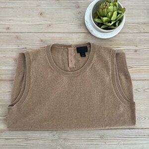J.Crew Collection Italian Cashmere Sleeveless Sweater Vest – Camel | Size L